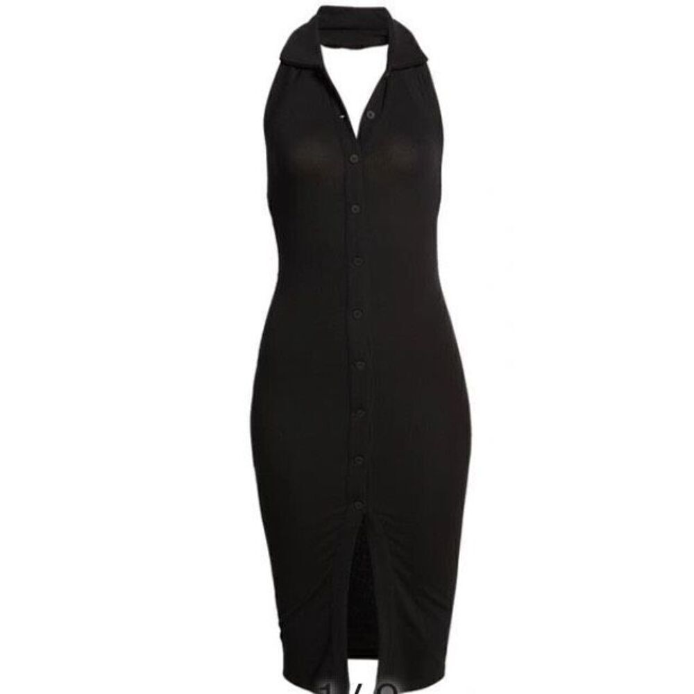 ALIX NYC Alcott Halter Dress in Black NWT Size Small